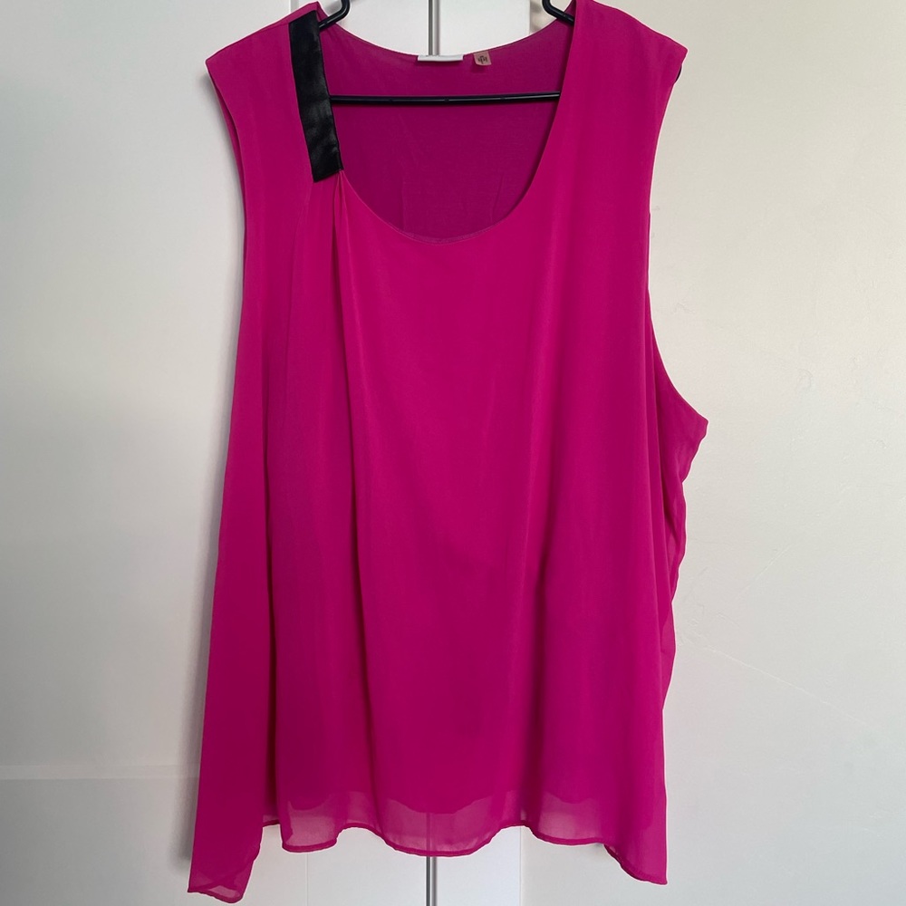 Pink Sleeveless Blouse